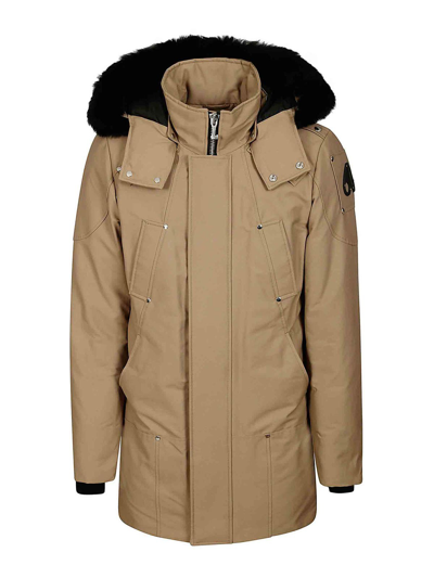 Moose Knuckles Original Stirling Parka Neo Shear In Gris Claro