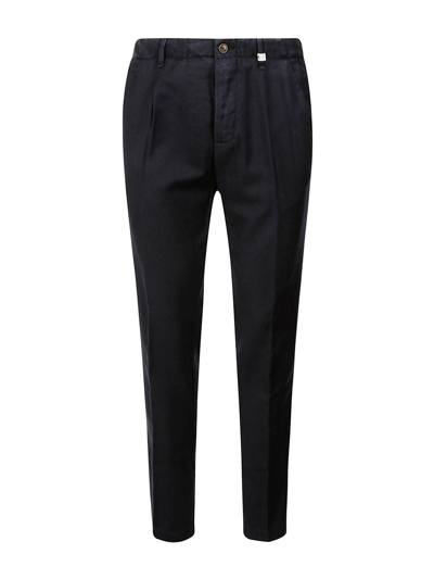 Myths Pleatless Trousers In Azul Oscuro