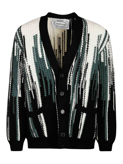 Missoni Graphic-print Buttoned Cardigan In Black