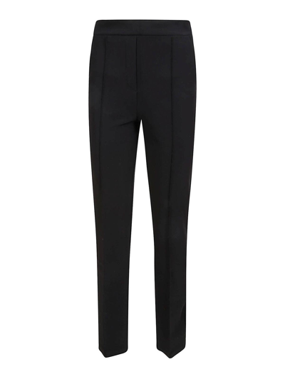 Chiara Boni Straight Crop Trousers In Negro