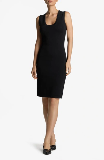 ST JOHN ST. JOHN COLLECTION SANTIAGO KNIT SCOOP NECK SLEEVELESS DRESS