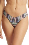 Hanky Panky Printed Signature Lace Low Rise Thong In Multicolor