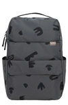 Red Rovr Babies' Roo Diaper Backpack In Charcoal Doodle