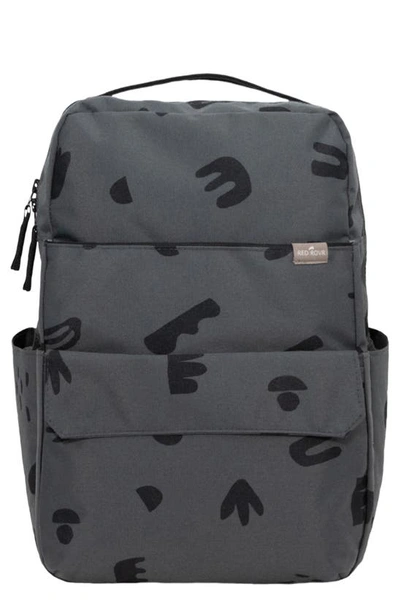 Red Rovr Babies' Roo Diaper Backpack In Charcoal Doodle