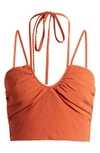 TOPSHOP RUCHED HALTER TOP