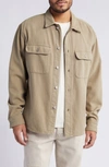 Frame Textured Terry Overshirt Dark Beige