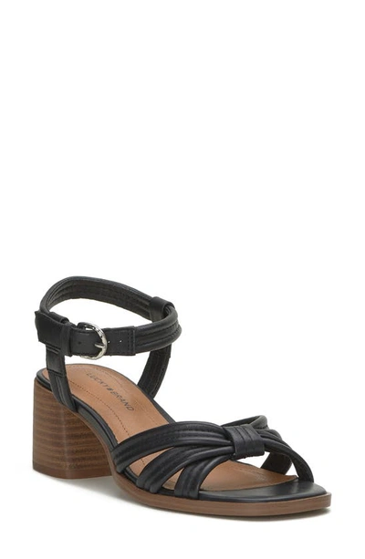 Lucky Brand Jolenne Ankle Strap Sandal In Black Leather