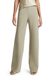 VINCE COTTON BLEND WIDE LEG PANTS