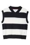 THOM BROWNE RUGBY STRIPE OVERSIZE SWEATER VEST