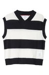 THOM BROWNE THOM BROWNE RUGBY STRIPE OVERSIZE SWEATER VEST