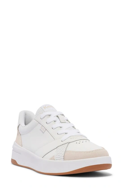 Keds Court D Sneaker In White/ Gum Leathe