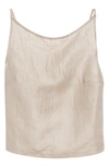 Paloma Wool Haizea Crop Linen Blend Camisole In Stone