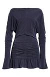 Knwls Navy Petrol Minidress In Petrol
