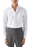 ETON SIGNATURE SLIM FIT SOLID WHITE ORGANIC COTTON TWILL DRESS SHIRT