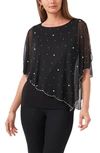 CHAUS CHAUS BEADED OVERLAY JERSEY TOP