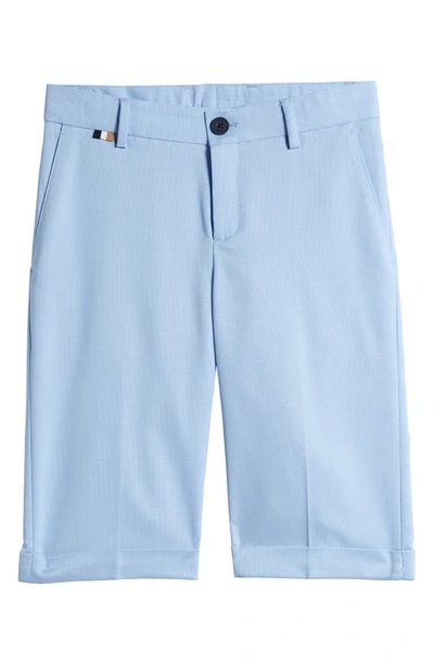Bosswear Kids' Slim-cut Chino Shorts In Pale Blue