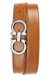 FERRAGAMO FERRAGAMO GANCINI REVERSIBLE LEATHER BELT