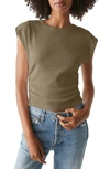 Michael Stars Johnnie Cropped Muscle Tank In Olive