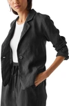 Michael Stars Pearson Mixed Rib Blazer In Oxide