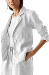 Michael Stars Pearson Linen Blazer In White