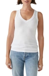 Michael Stars Blanche Ruched Side Top In White