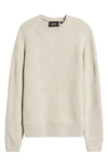 Hugo Boss Boss Camel Mezzo Wool & Cashmere Crewneck Sweater In Light Beige