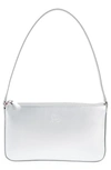 Christian Louboutin Loubila Metallic Leather Shoulder Bag In Silver