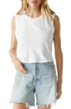 Michael Stars Johnnie Cropped Muscle Tank In White