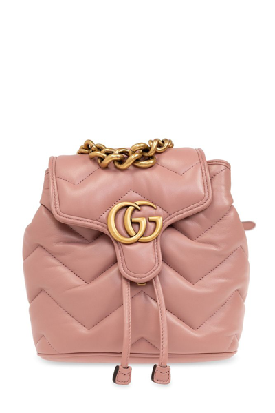 Gucci Gg Marmont 双肩包 In Pink