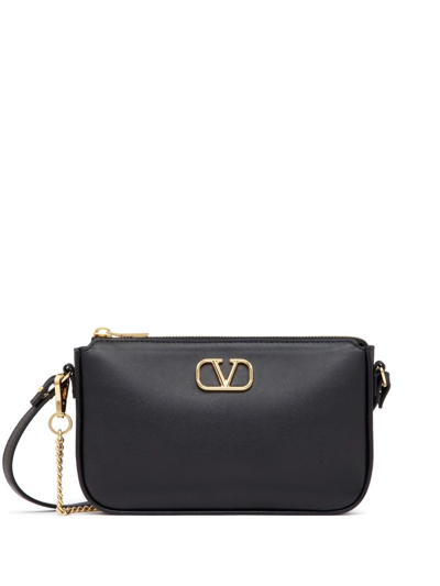 Valentino Garavani Black Vlogo Signature Leather Mini Bag
