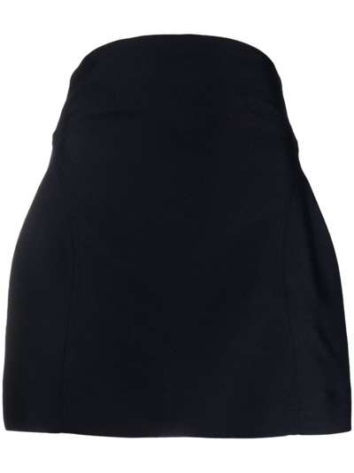 Low Classic Wool-blend Miniskirt In Blue