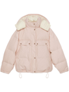 GUCCI PINK GG CANVAS PUFFER JACKET