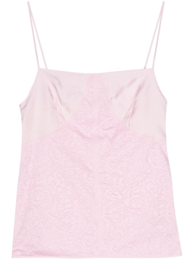 Jil Sander Floral-lace Tank Top In Pink