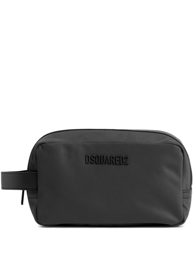 Dsquared2 Logo-detail Wash Bag In Black