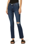 HUDSON HUDSON JEANS NICO RIPPED MID RISE ANKLE STRAIGHT LEG JEANS