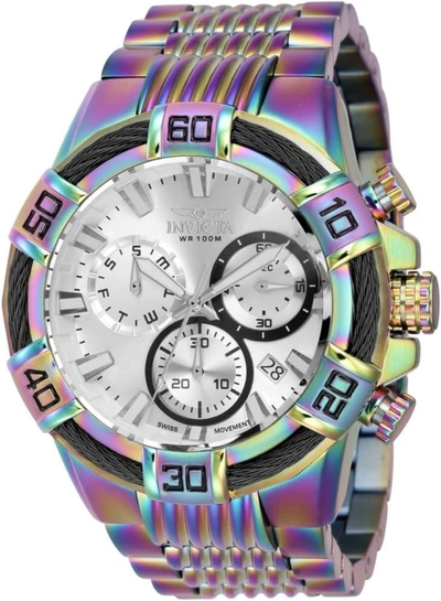 Pre-owned Invicta Men's 43636 Bolt Quartz Multifunction Silver Dial Watch