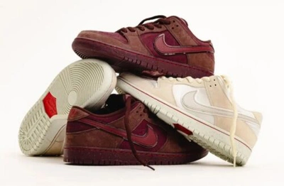 Pre-owned Nike Size 9-  Sb Dunk Premium Low City Of Love - 2 Pack Iso - New/deadstock In Red