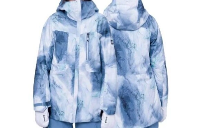 Pre-owned 686 Women Glacier Mantra Snowboard Jacket (s) Spearmint Marble M2w303-spmb In Blue