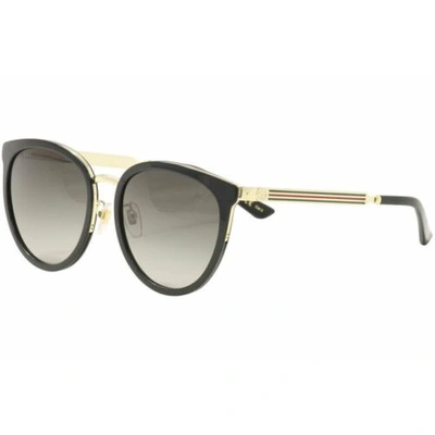 Pre-owned Gucci Gg0077sk 001 Black 56-19-140 Sunglasses In Gray