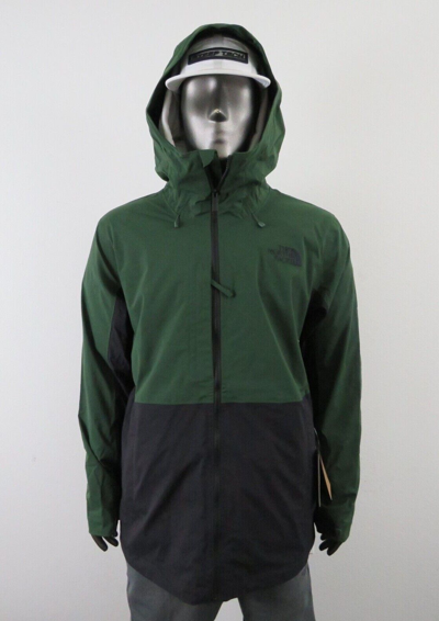 Pre-owned The North Face Mens  Freedom Stretch Shell Hooded Waterproof Ski Jacket - Green In Pine Needle Green / Tnf Black