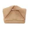 Jw Anderson Large Raffia Twister Top-handle Bag In Beige