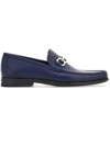 Ferragamo Gancini Decorated Mokasin Shoes In Blu