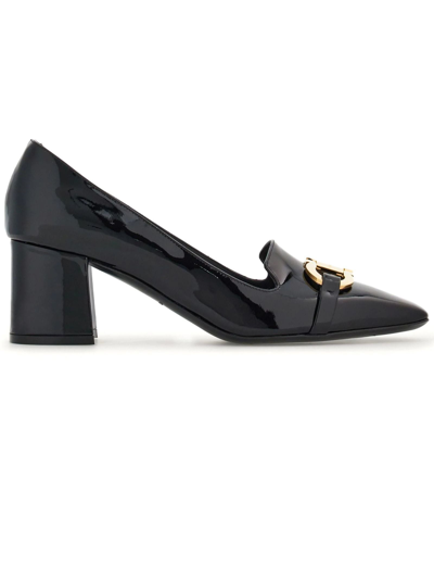 Ferragamo Gancini-plaque 60mm Leather Pumps In Nero