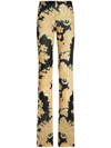 Etro Print Viscose Trousers In Nero