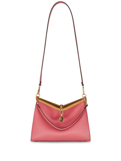 Etro Medium Vela Leather Shoulder Bag In Pink