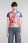 DIESEL T-SHIRT IN MULTICOLOR POLYESTER
