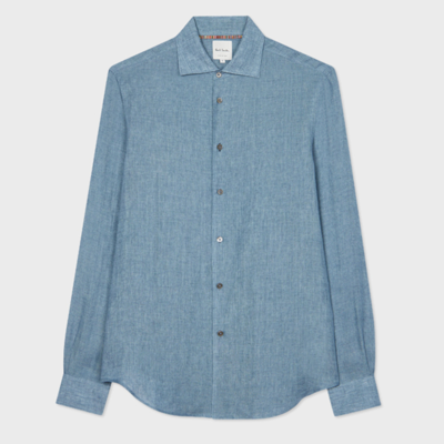 Paul Smith Slim-fit Light Blue Linen Shirt