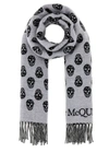 ALEXANDER MCQUEEN ALEXANDER MCQUEEN WOMAN EMBROIDERED WOOL REVERSIBLE SCARF