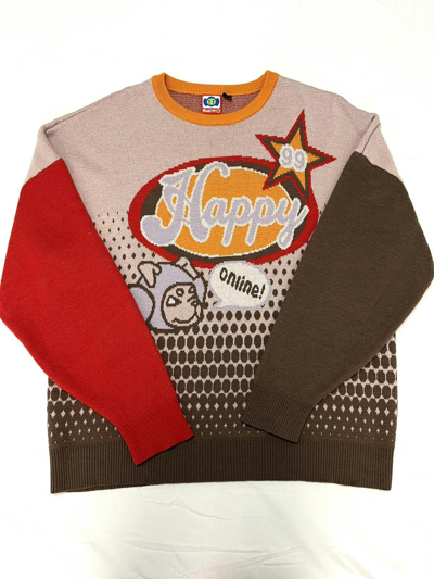 Pre-owned Happy99 Clio Boba Milk Tea Knit Sweater Size M In Brown