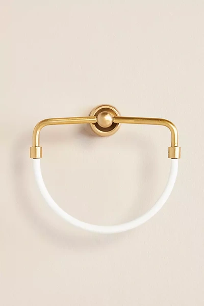 Anthropologie Constantia Towel Ring In White